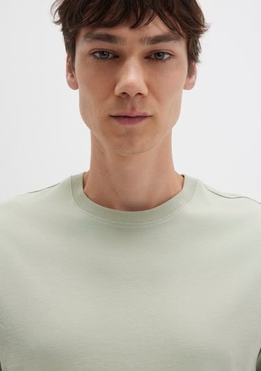  Mavi Yeşil Basic Tişört Loose Fit / Bol Rahat Kesim 066249-85873