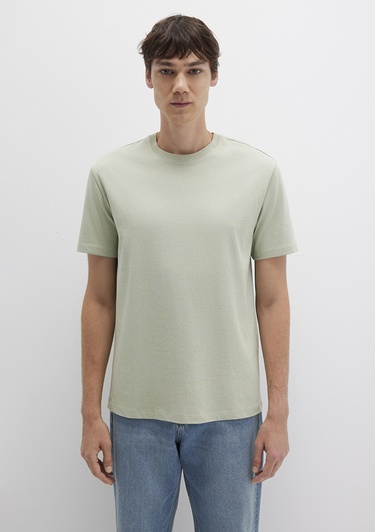  Mavi Yeşil Basic Tişört Loose Fit / Bol Rahat Kesim 066249-85873