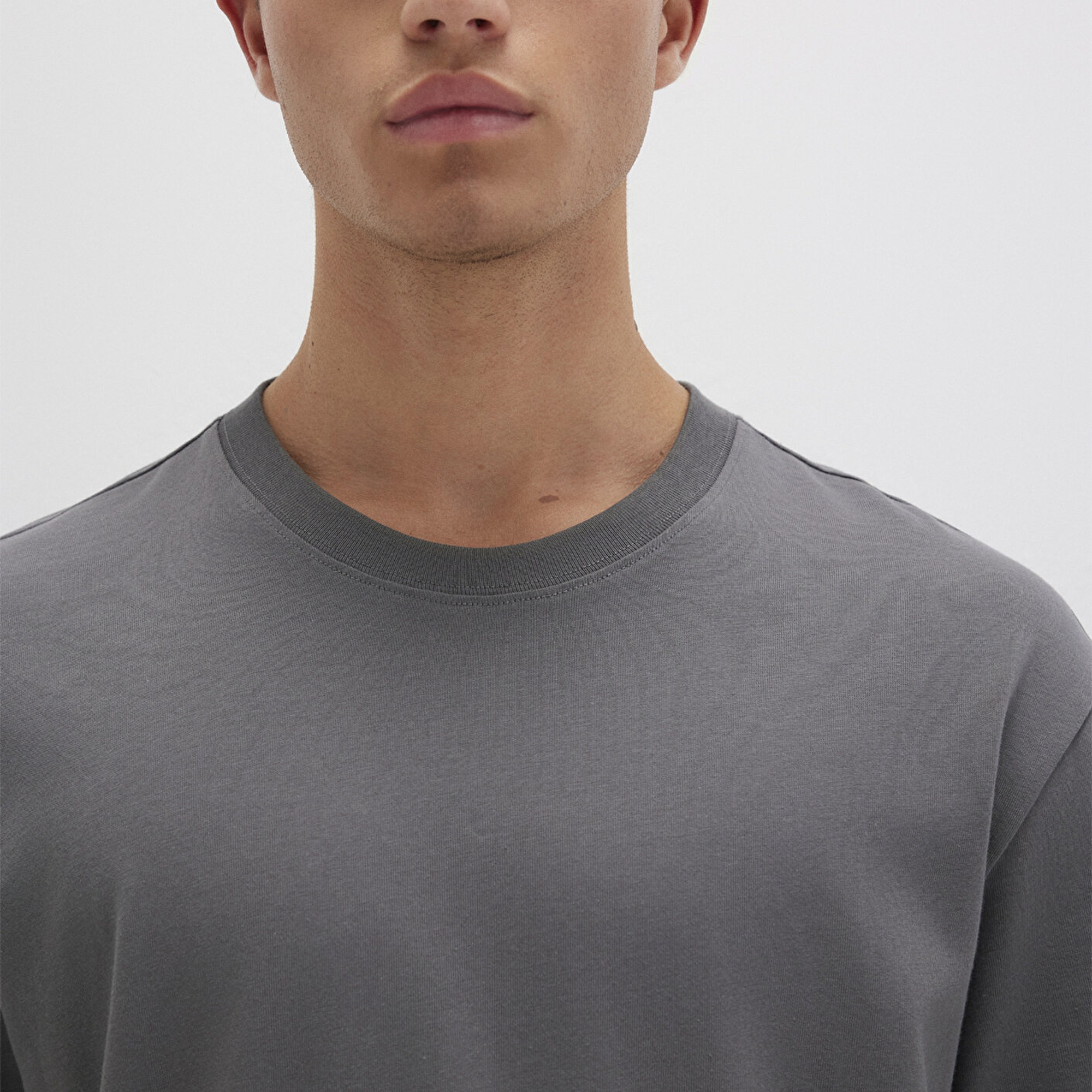 Mavi Antrasit Basic Tişört Loose Fit / Bol Rahat Kesim 066249-86569