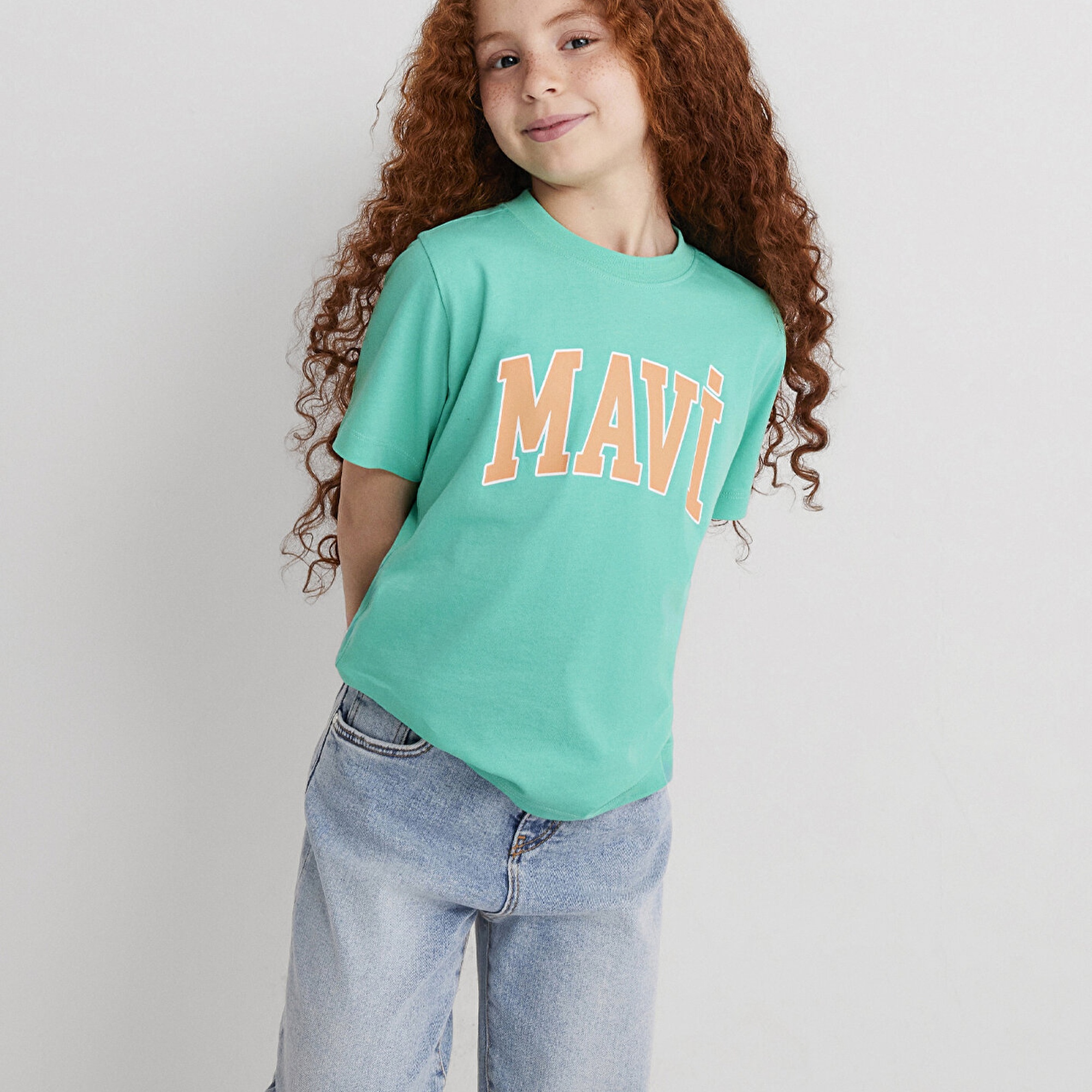 Mavi Mavi Logo Baskılı Yeşil Tişört Regular Fit / Normal Kesim 7610109-71724