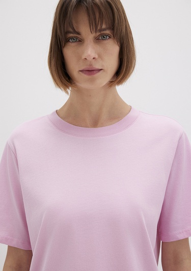 Mavi Pembe Basic Tişört Regular Fit / Normal Kesim 1600955-71117