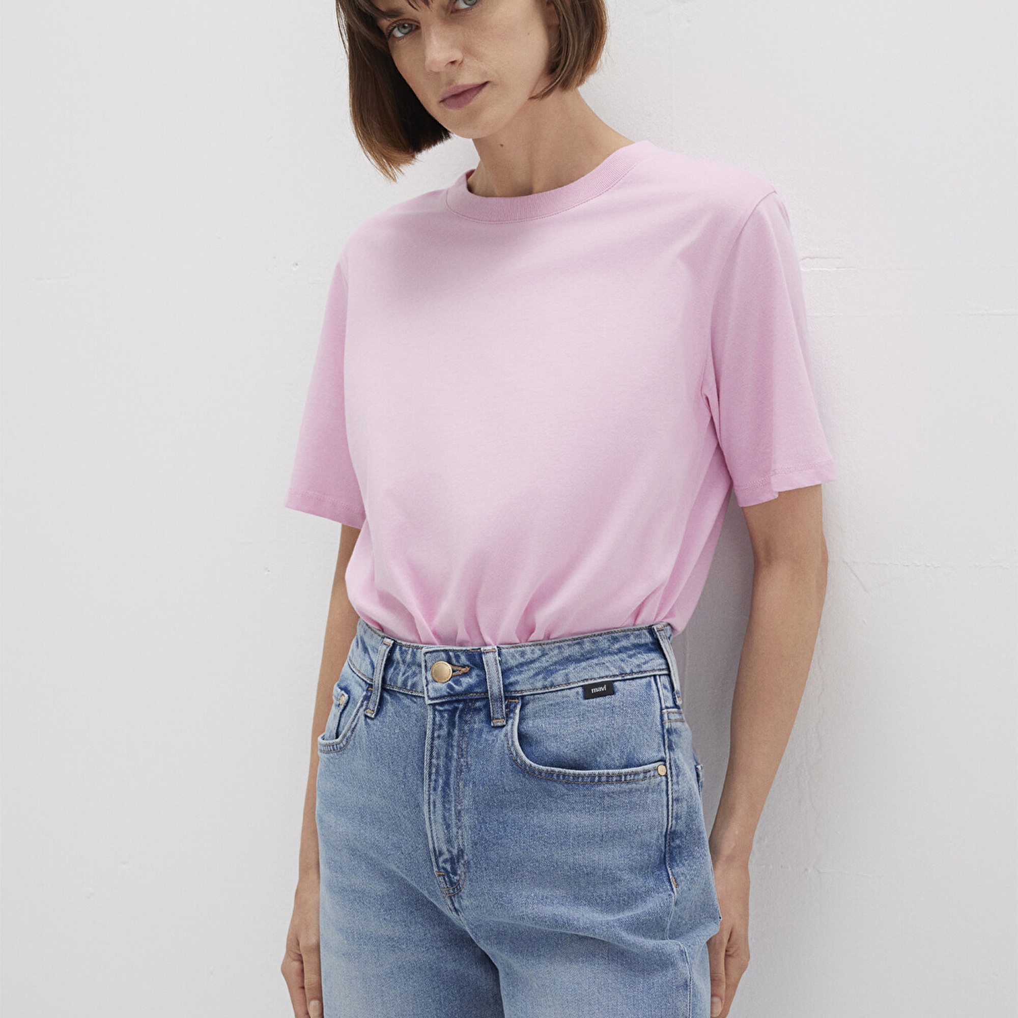 Mavi Pembe Basic Tişört Regular Fit / Normal Kesim 1600955-71117