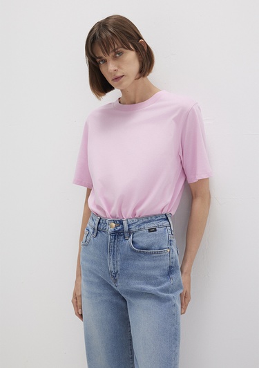  Mavi Pembe Basic Tişört Regular Fit / Normal Kesim 1600955-71117