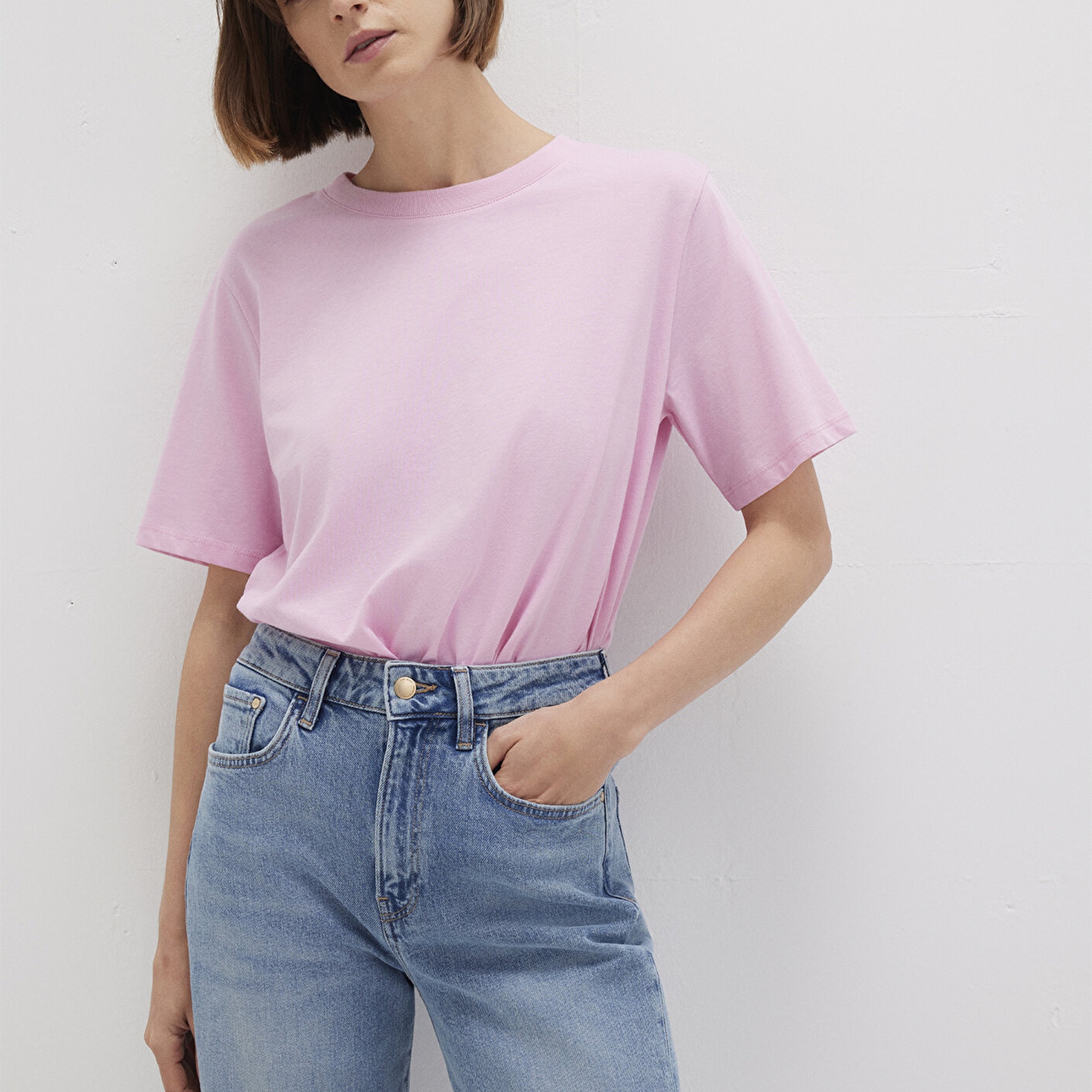 Mavi Pembe Basic Tişört Regular Fit / Normal Kesim 1600955-71117