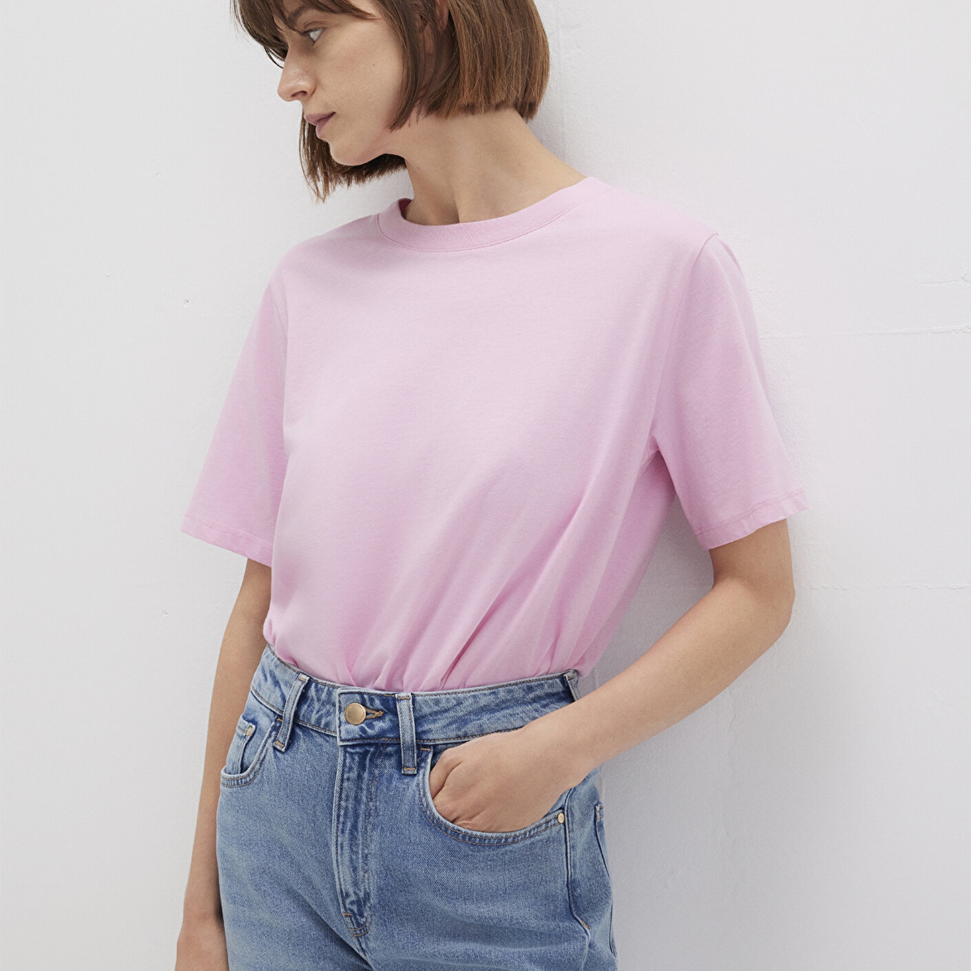 Mavi Pembe Basic Tişört Regular Fit / Normal Kesim 1600955-71117