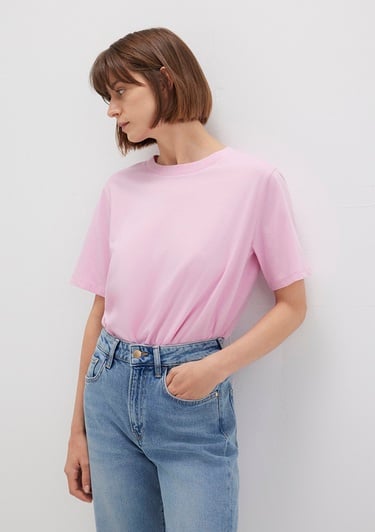  Mavi Pembe Basic Tişört Regular Fit / Normal Kesim 1600955-71117