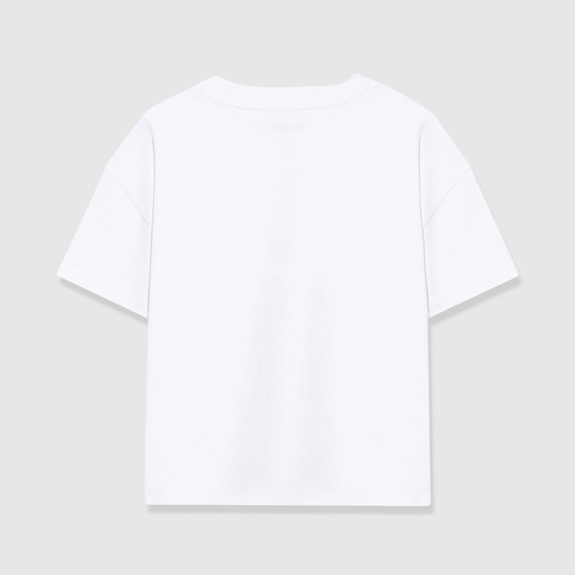 Mavi Miav Baskılı Beyaz Crop Çocuk Tişört Regular Fit / Normal Kesim 7610180-620