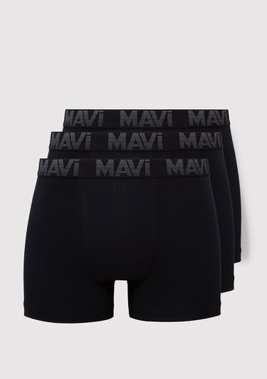  Mavi 3lü Siyah Basic Boxer 0911504-900