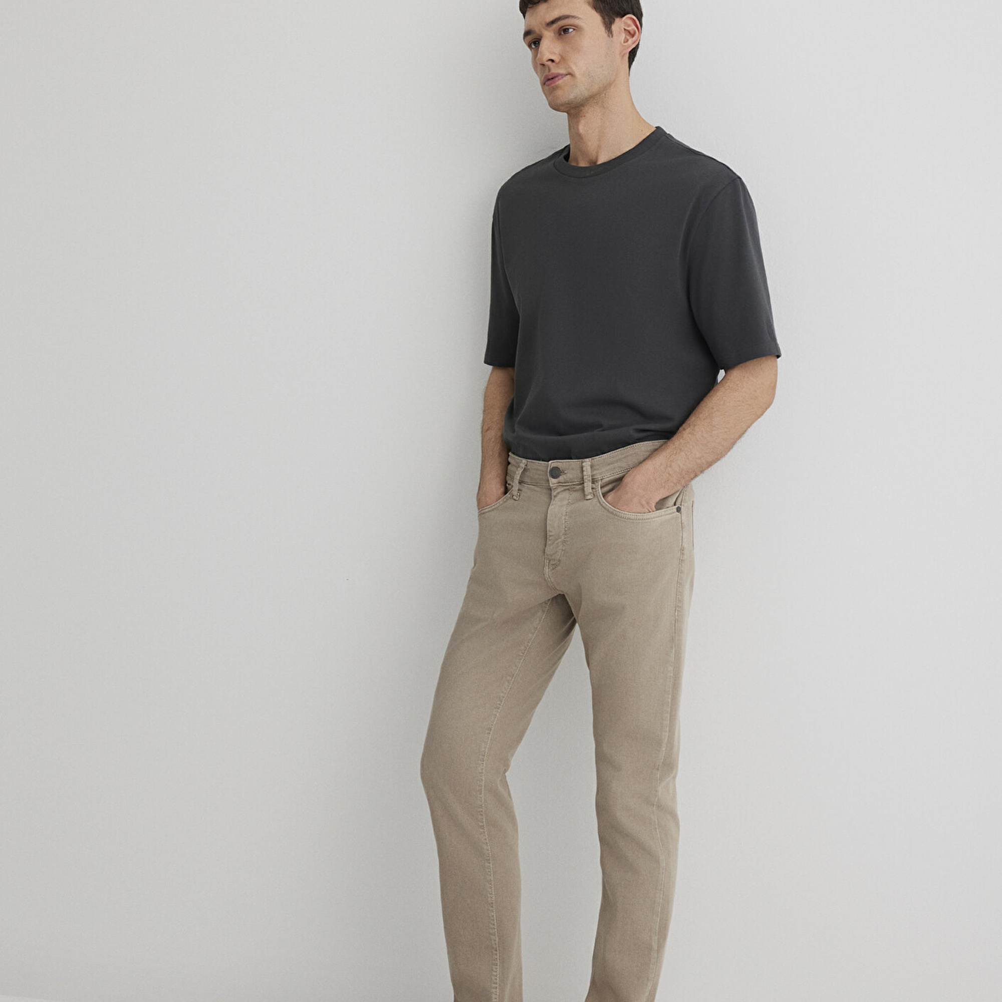 Mavi Marcus Bej Comfort Gabardin Pantolon 0035186566