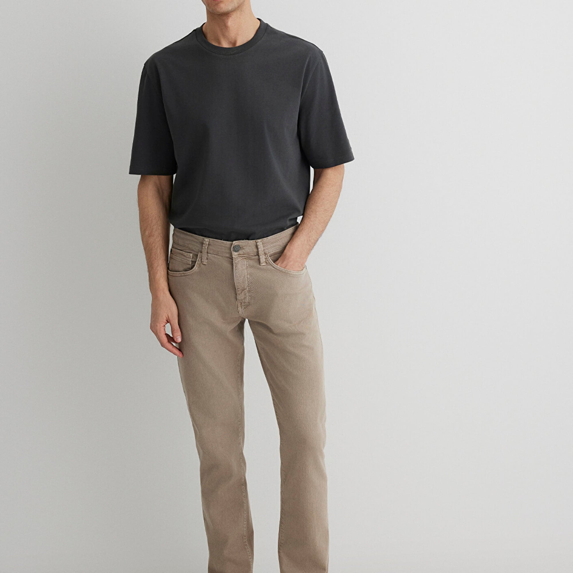 Mavi Marcus Bej Comfort Gabardin Pantolon 0035186566