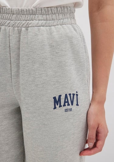  Mavi Mavi Logo Baskılı Gri Eşofman Altı 1010757-82816