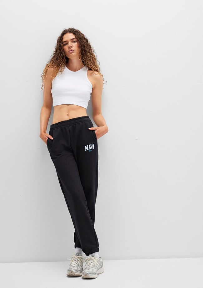  Mavi Mavi Logo Baskılı Siyah Eşofman Altı 1010757-900