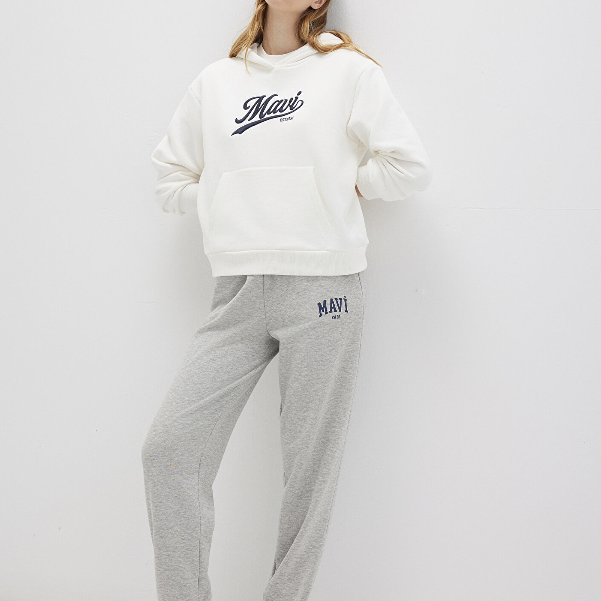 Mavi Mavi Logo Baskılı Gri Eşofman Altı 1010757-82816