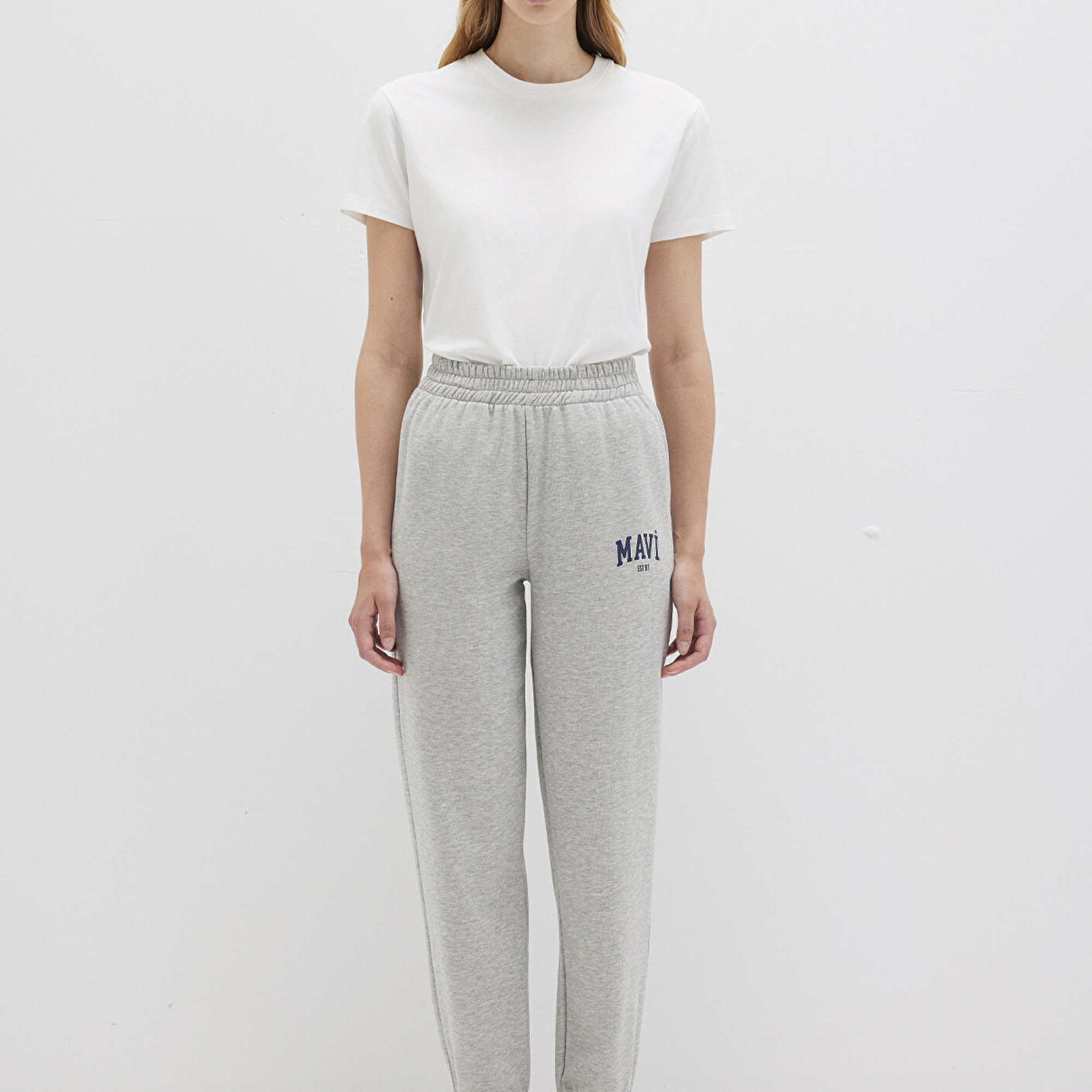 Mavi Mavi Logo Baskılı Gri Eşofman Altı 1010757-82816