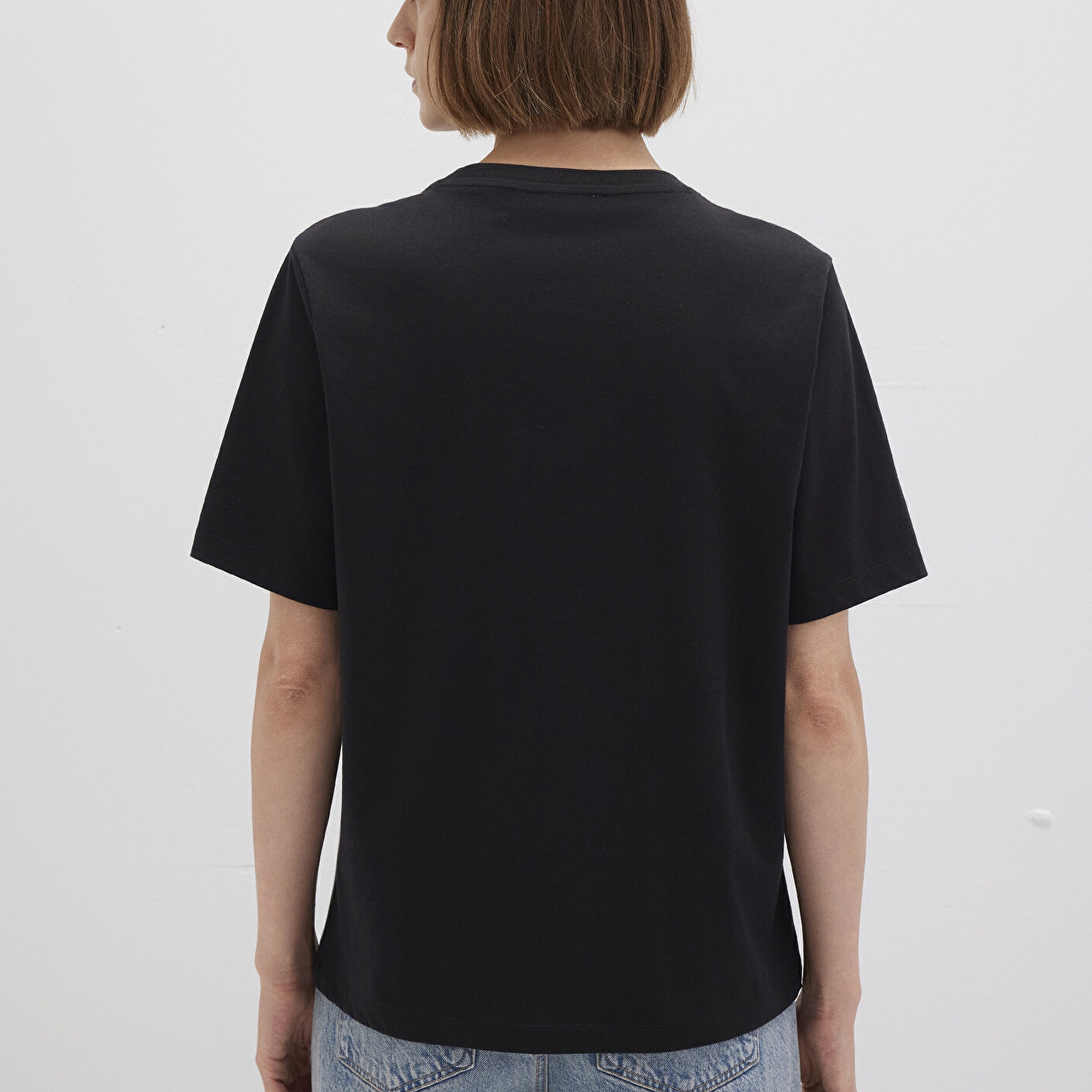 Mavi Mavi Logo Baskılı Siyah Tişört Regular Fit / Normal Kesim 1611990-900