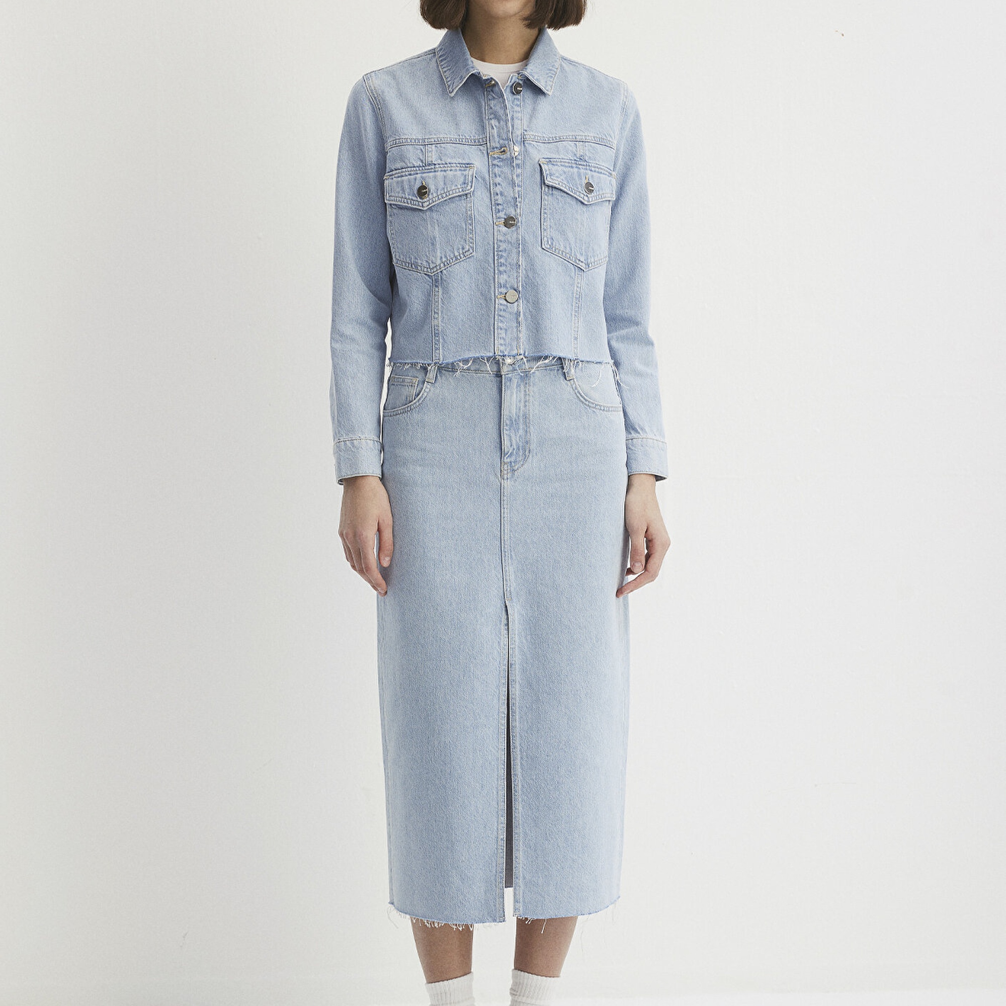 Mavi Thalia Mavi Premium Buz Mavi Jean Ceket 1110289-86792