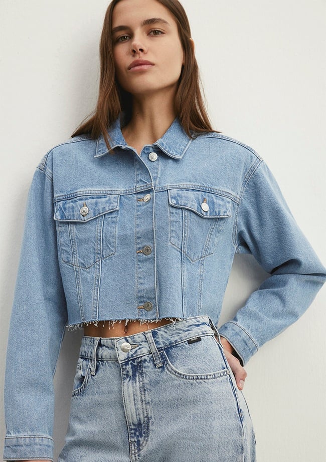  Mavi Brenda 90lar İndigo Mavisi Jean Ceket 1110118-86443