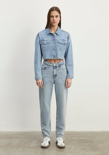  Mavi Brenda 90lar İndigo Mavisi Jean Ceket 1110118-86443