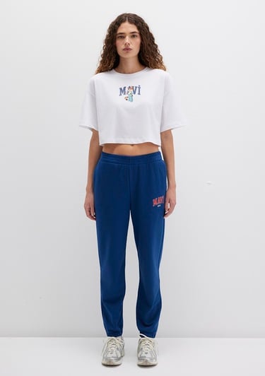  Mavi Mavi Logo Baskılı Lacivert Eşofman Altı 1010757-82625