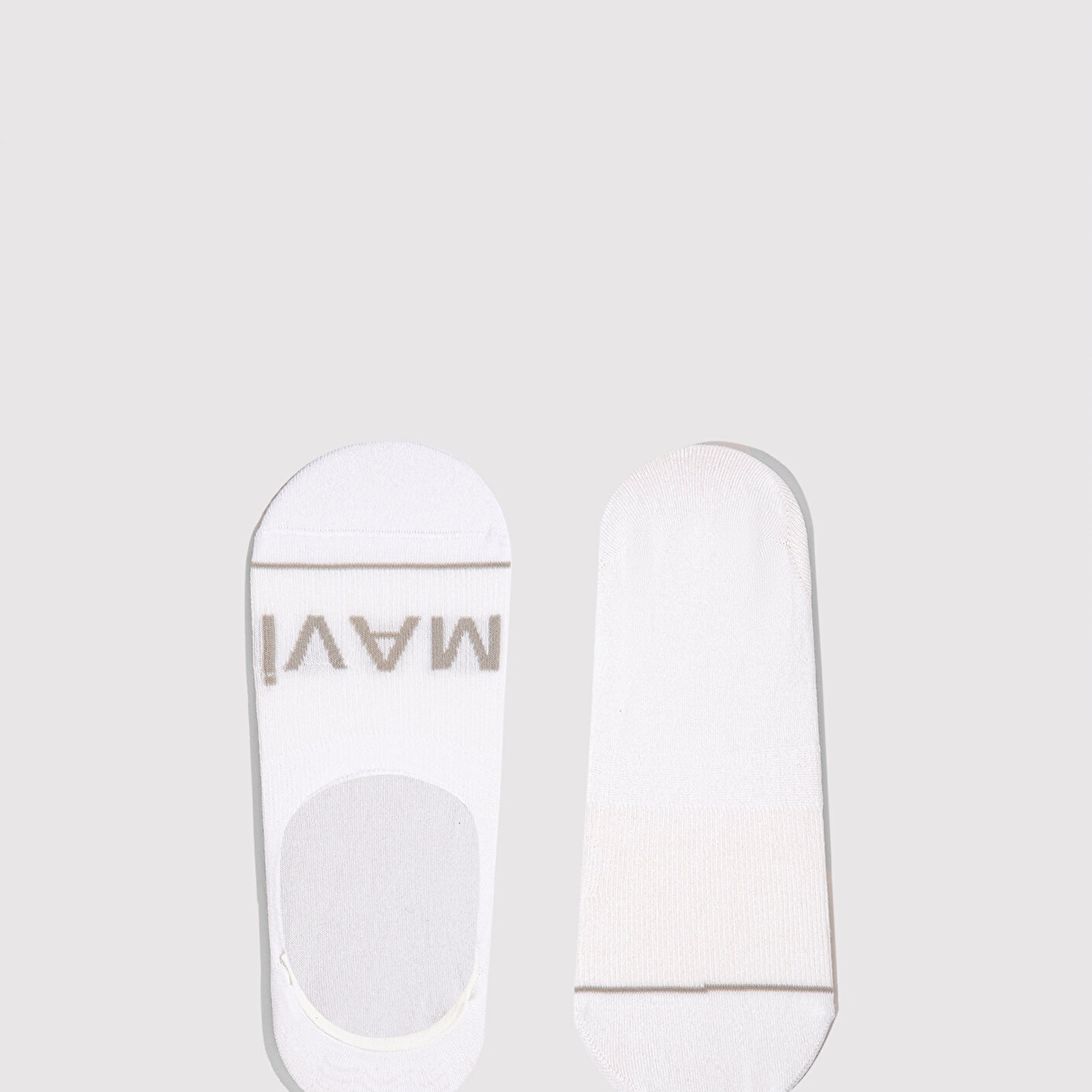 Mavi Mavi Logo Baskılı Beyaz Babet Çorabı 0911319-620