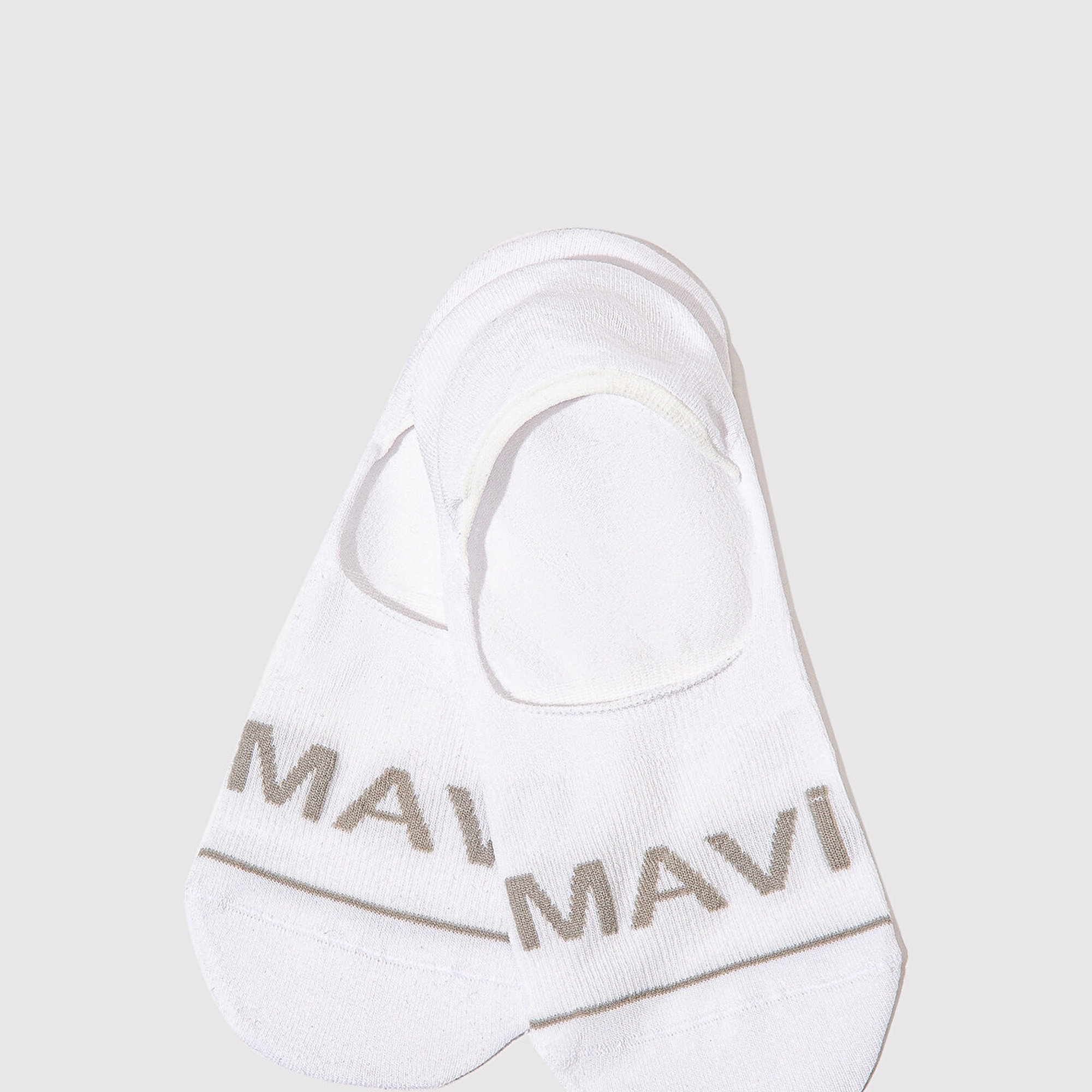 Mavi Mavi Logo Baskılı Beyaz Babet Çorabı 0911319-620