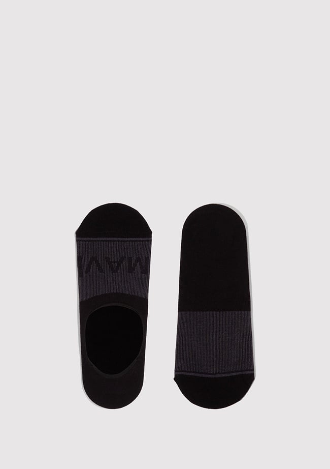  Mavi Mavi Logo Baskılı Siyah Babet Çorabı 0911319-900