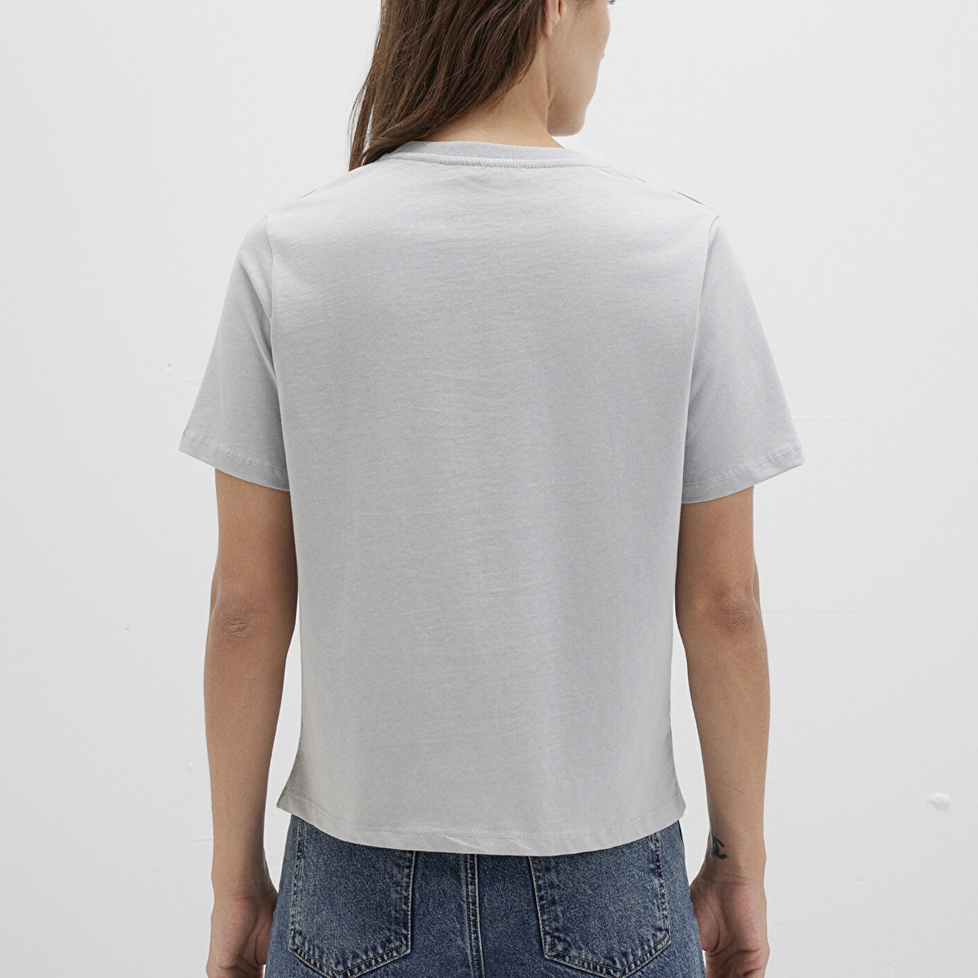 Mavi Gri Basic Tişört Regular Fit / Normal Kesim 1600965-70075