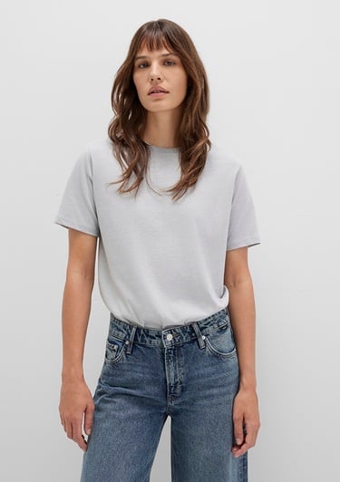  Mavi Gri Basic Tişört Regular Fit / Normal Kesim 1600965-70075