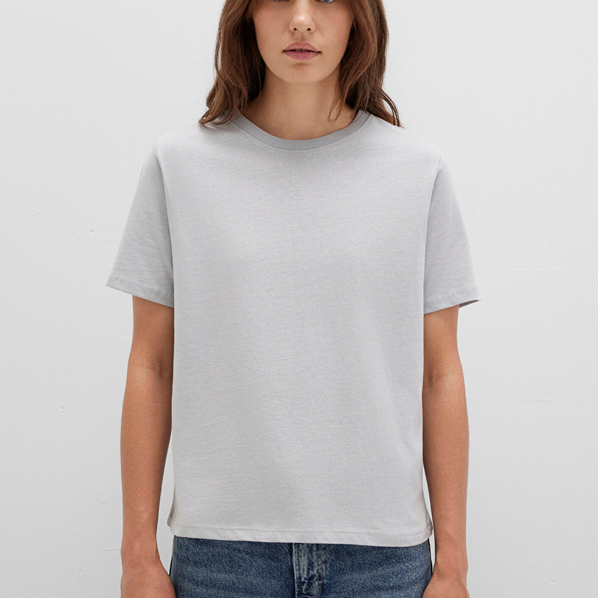 Mavi Gri Basic Tişört Regular Fit / Normal Kesim 1600965-70075