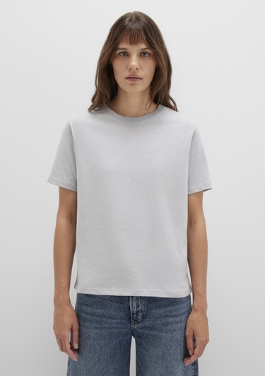  Mavi Gri Basic Tişört Regular Fit / Normal Kesim 1600965-70075