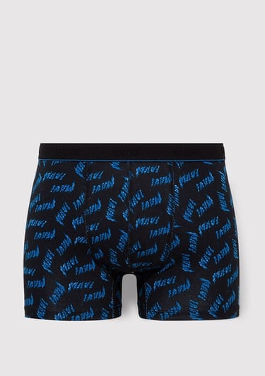  Mavi Baskılı Siyah Boxer 0911306-85857