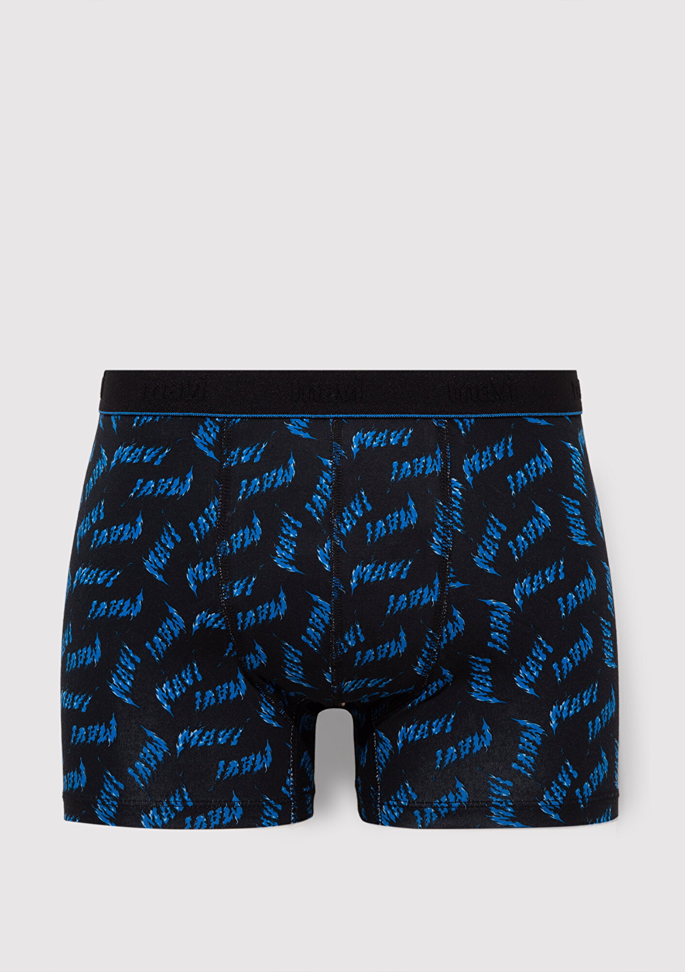  Mavi Baskılı Siyah Boxer 0911306-85857