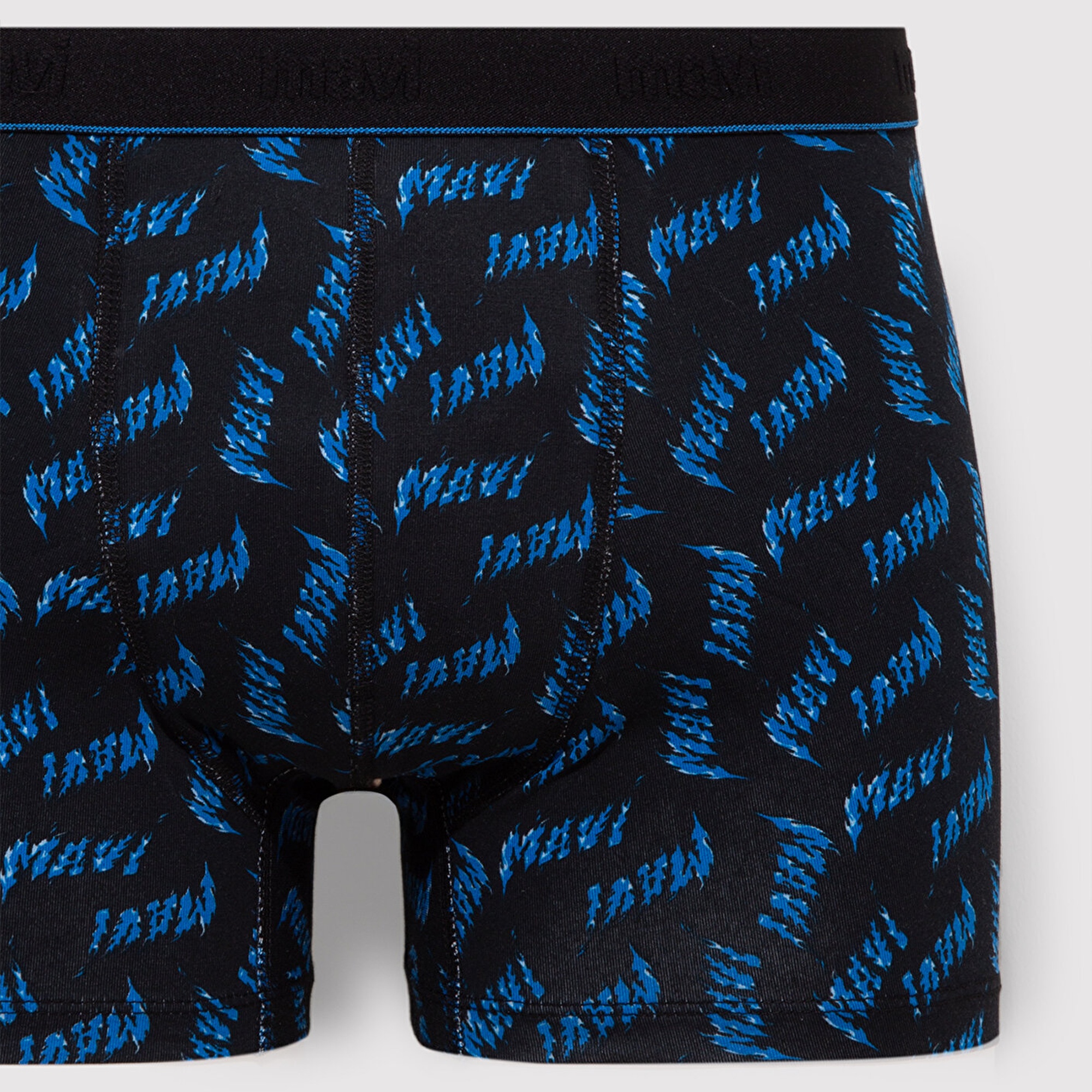 Mavi Baskılı Siyah Boxer 0911306-85857