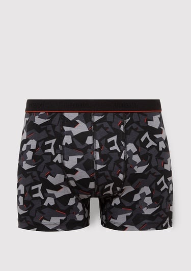  Mavi Kamuflaj Baskılı Siyah Boxer 0911375-900