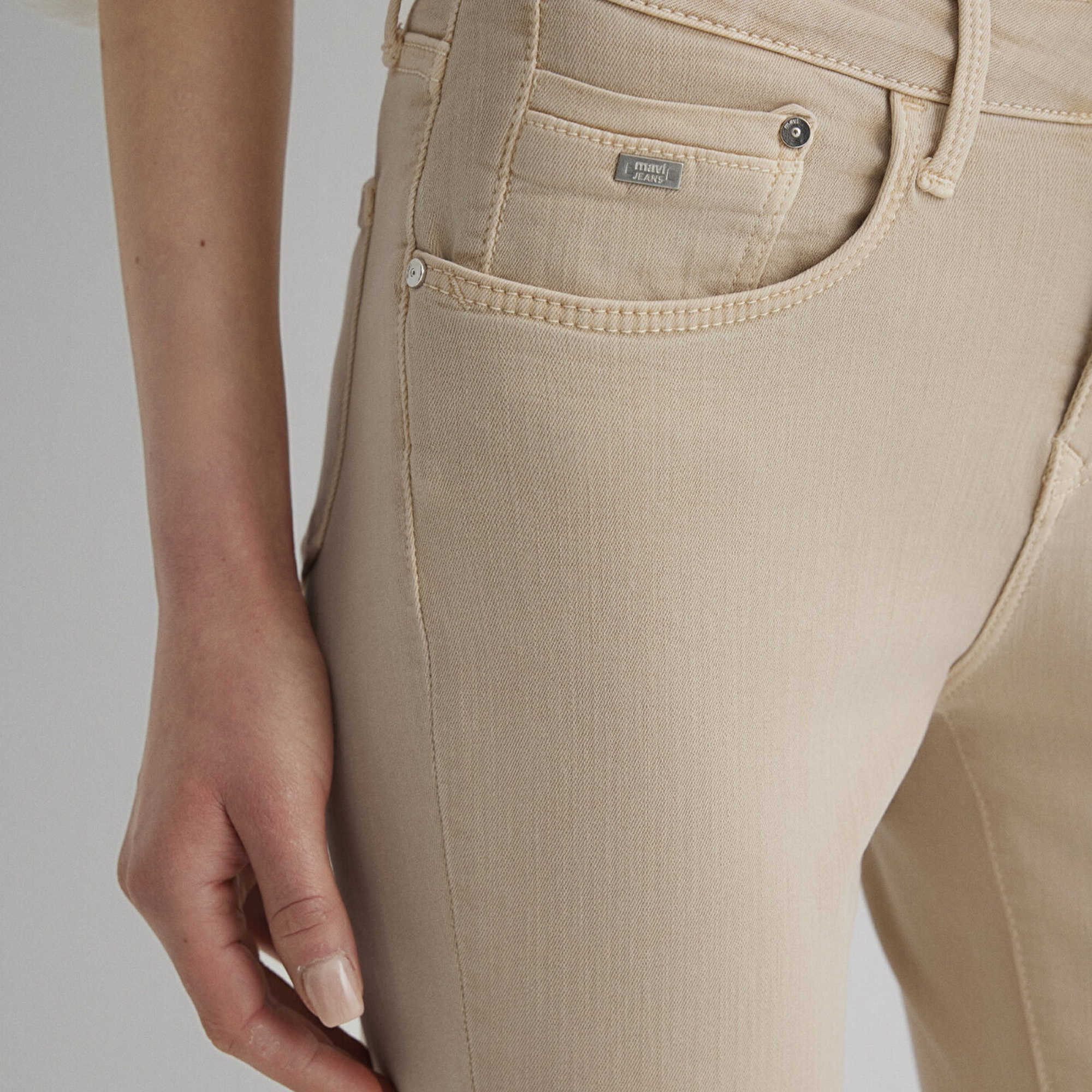 Mavi Ada Mavi Premium Krem Gabardin Pantolon 1020586447