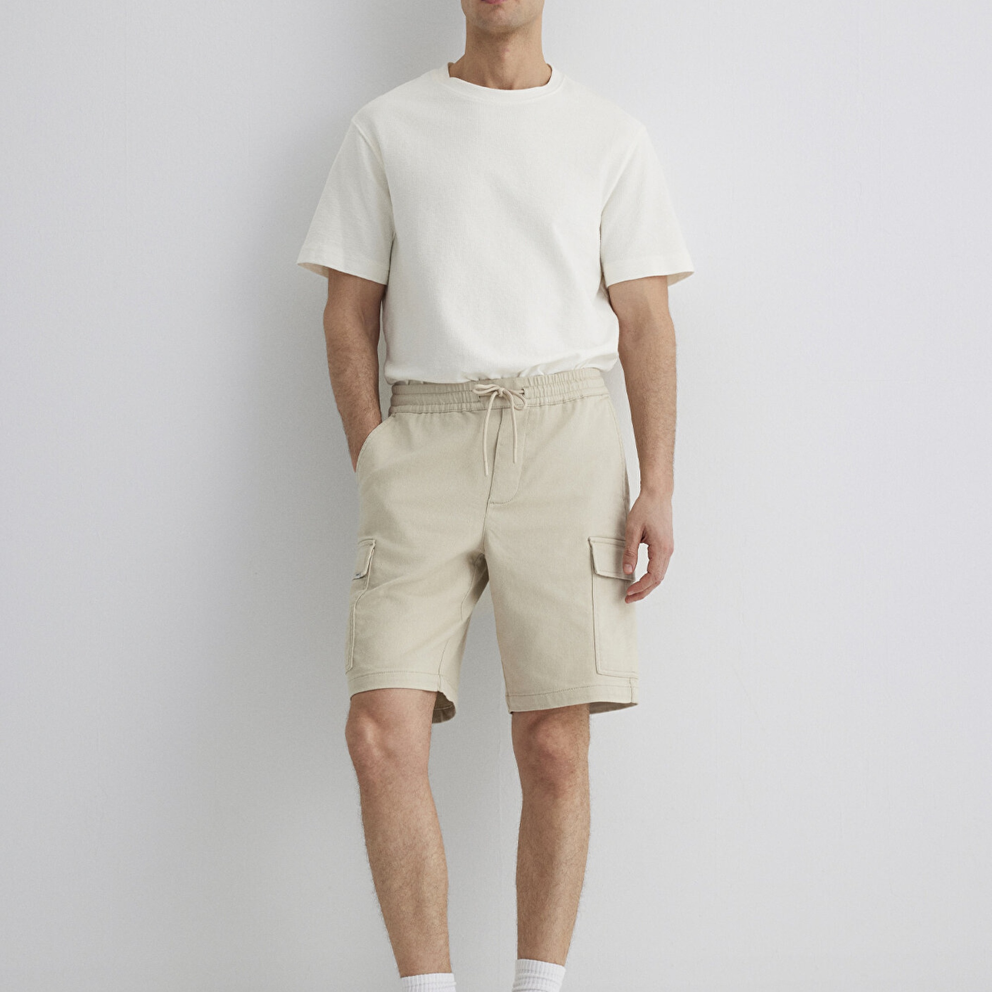 Mavi Bej Kargo Şort 0410107-70039