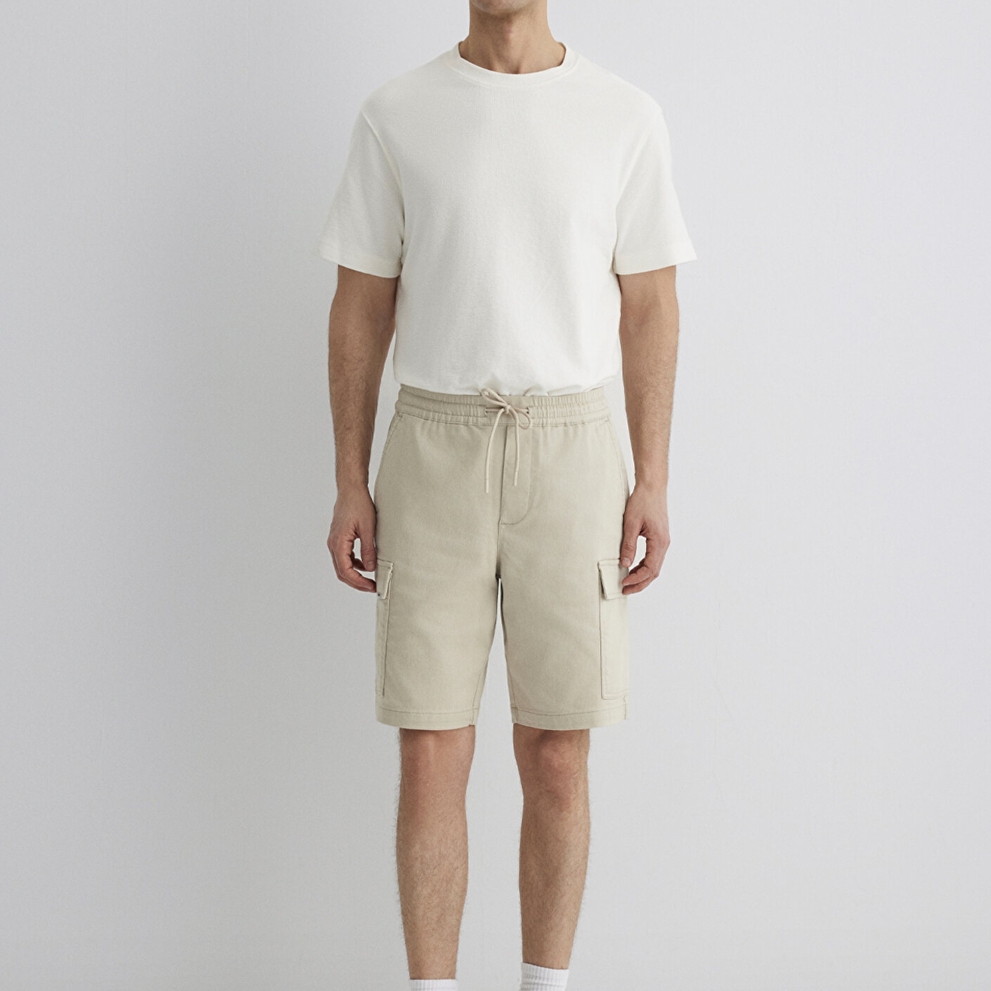 Mavi Bej Kargo Şort 0410107-70039