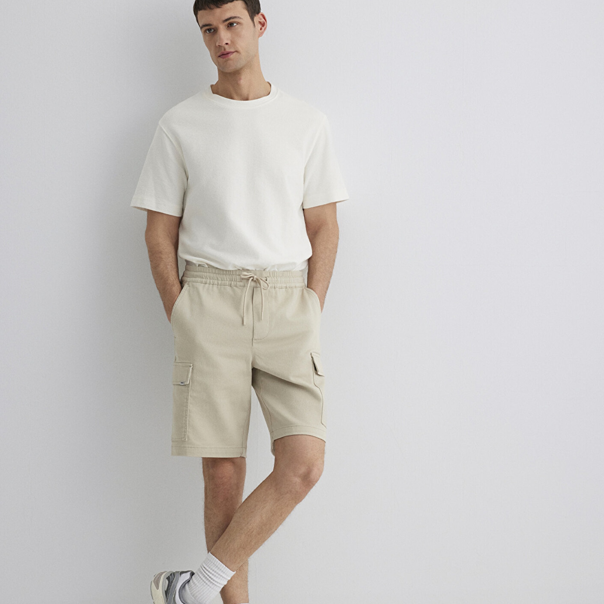 Mavi Bej Kargo Şort 0410107-70039