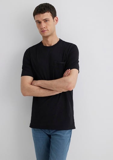  Mavi Mavi Black Baskılı Siyah Tişört Regular Fit / Normal Kesim 0611834-900