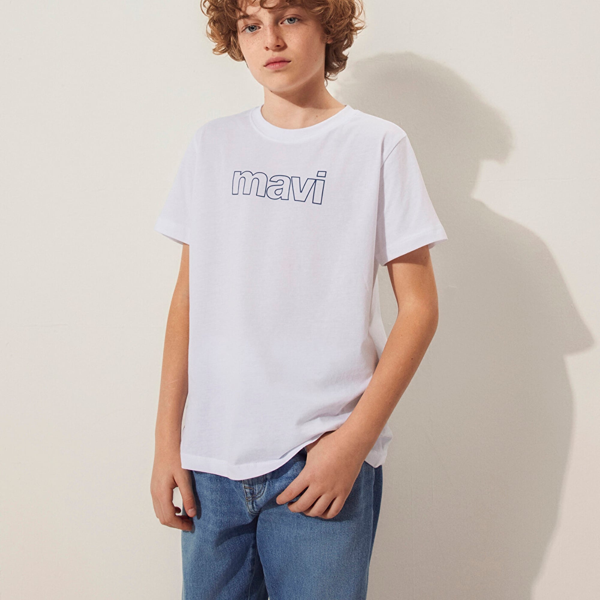 Mavi Mavi Logo Baskılı Beyaz Tişört Regular Fit / Normal Kesim 66323620