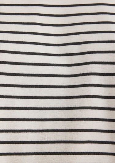  Mavi Çizgili Crop Tişört Crop / Kısa Kesim 1612700-85308