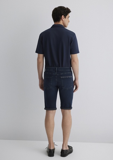  Mavi Nicholas Mavi Premium Gece Mavisi Jean Şort 0416087141