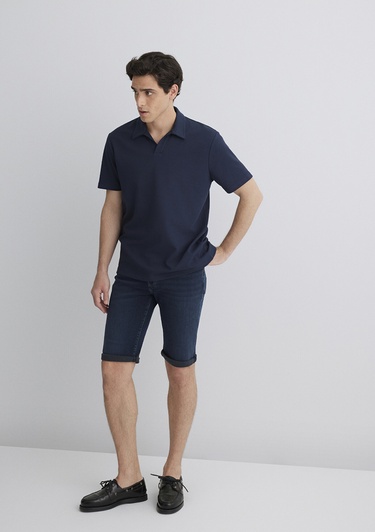  Mavi Nicholas Mavi Premium Gece Mavisi Jean Şort 0416087141