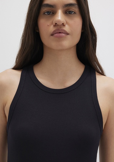  Mavi Halter Yaka Siyah Basic Atlet Slim Fit / Dar Kesim 1612462-900