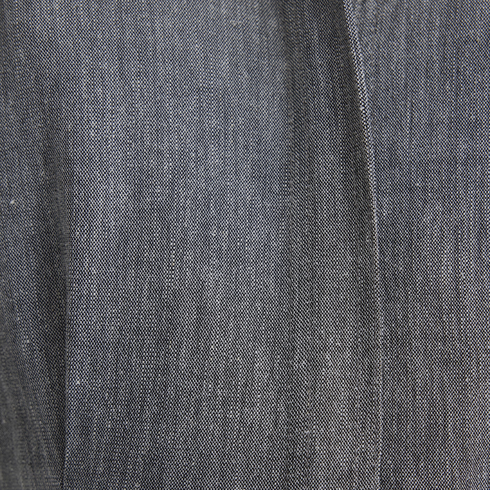 Mavi Keten Karışımlı Gri Elbise 1310510-87033