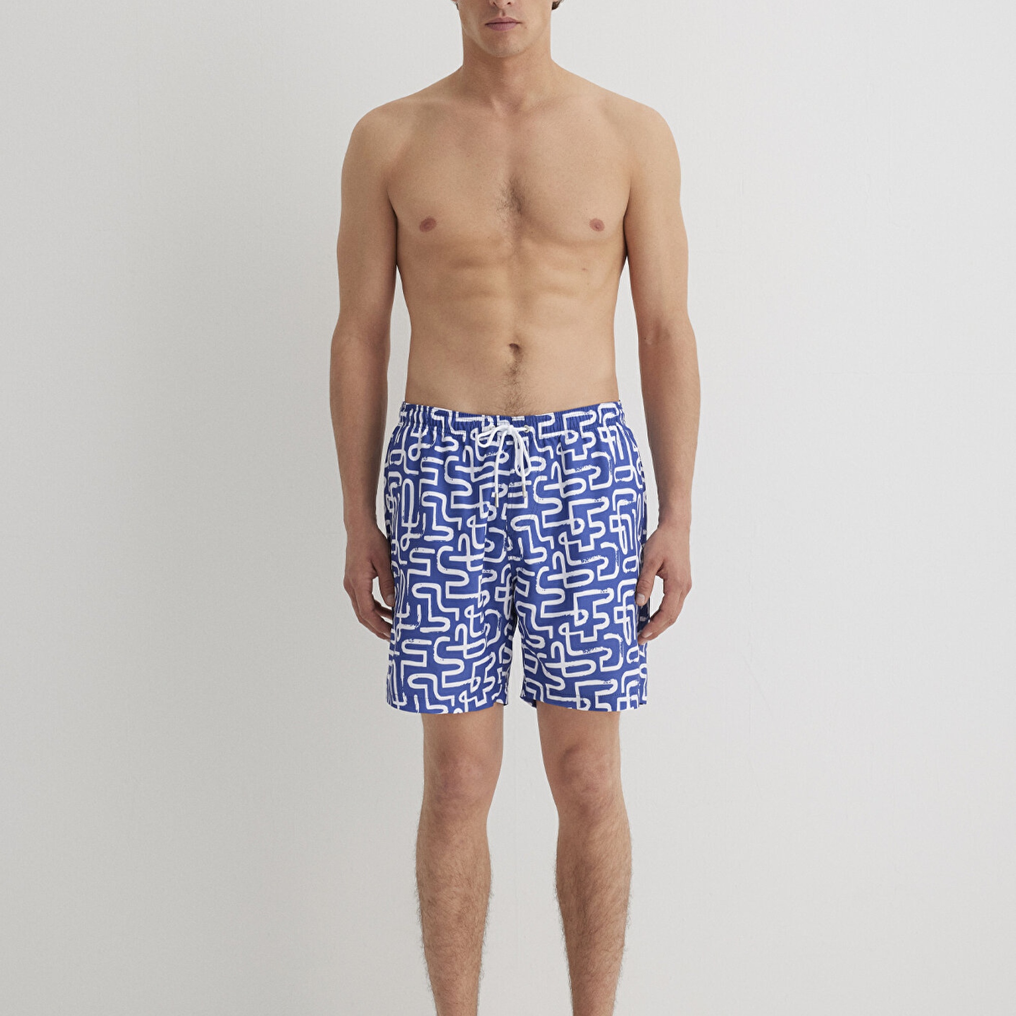 Mavi Baskılı Mavi Deniz Şortu 0911480-70758