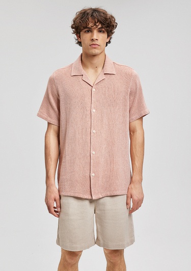  Mavi Dokulu Turuncu Gömlek Regular Fit / Normal Kesim 0210828-70448