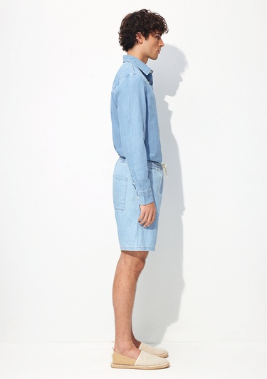  Mavi Dayton Casual Buz Mavi Jean Şort 0410093-86945