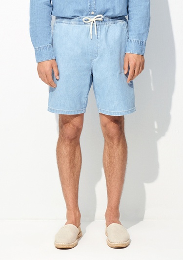  Mavi Dayton Casual Buz Mavi Jean Şort 0410093-86945