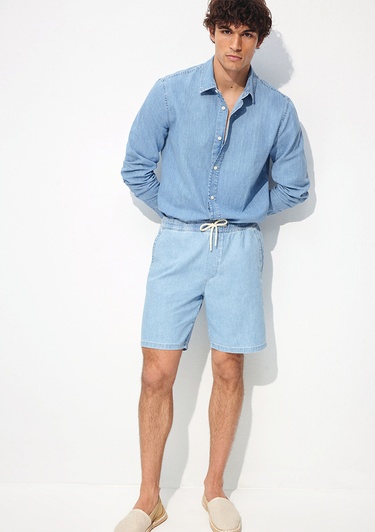  Mavi Dayton Casual Buz Mavi Jean Şort 0410093-86945